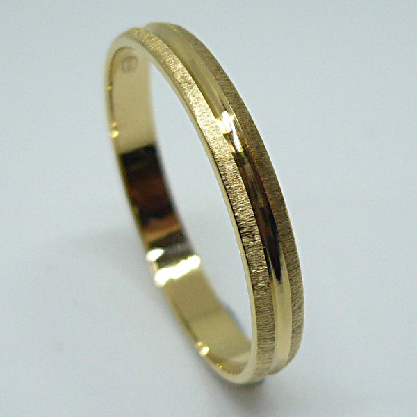 Alianza oro 18k mate y brillo