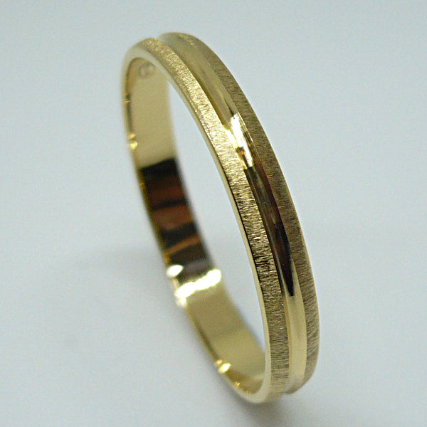 Alianza oro 18k mate y brillo