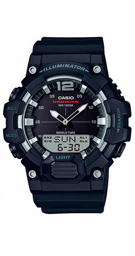 Reloj Casio Collection HDC-700-1AVEF con memoria para teléfonos, crono, alarma, cuenta atrás, calendario y sumergible
