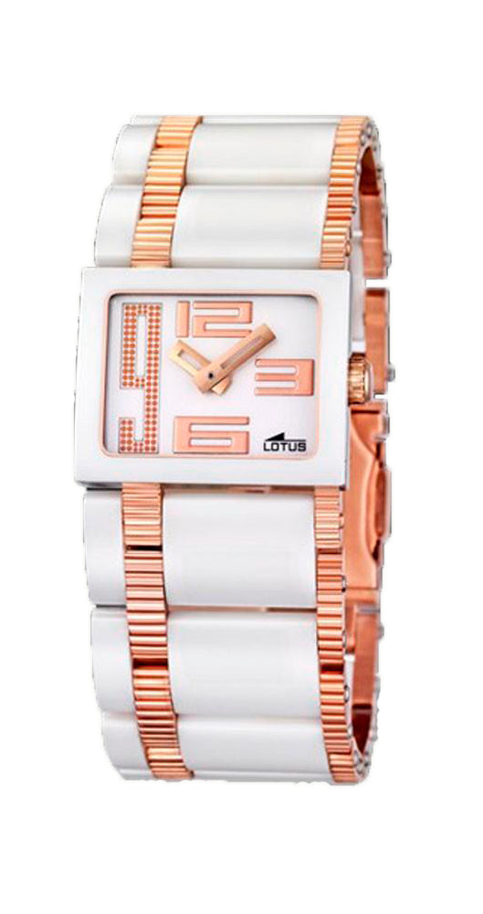 Reloj Lotus L15598/1 para mujer, de CERÁMICA IRRAYABLE y acero inoxidable en cobrizo.