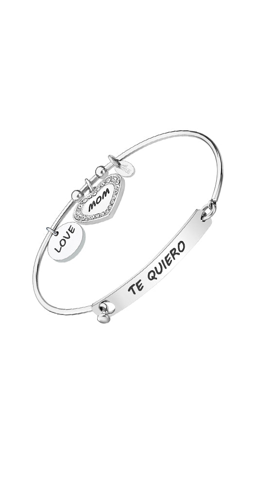Pulsera Lotus Style LS2017-2/4 para mujer. Con las palabras MOM, LOVE y TE QUIERO. Día de la Madre.