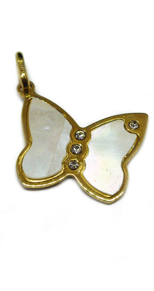 Colgante de oro 18k con MARIPOSA de nácar