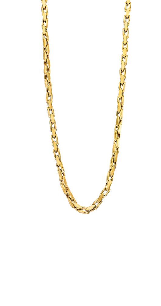 Collar Lotus Style LS2598-1-2 UNISEX, semirrígido, de acero inoxidable chapado acabado mate. Cierre de mosquetón y largo ajustable.