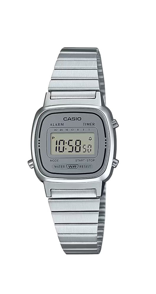 Reloj Casio Collection LA670WEA-7EF para mujer y público infantil. Crono, alarma, cuenta atrás, calendario. Caja de resina y armis de acero inox. Garantía de 2 años.