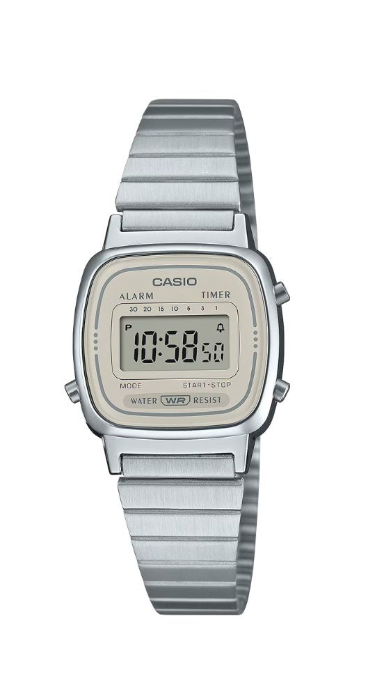 Reloj Casio Collection LA670WEA-8AEF para mujer y público infantil. Crono, alarma, cuenta atrás, calendario. Caja de resina y armis de acero inox. Garantía de 2 años.