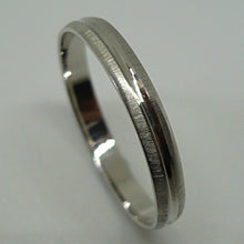 Alianza oro blanco 18k mate y brillo