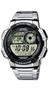 Reloj Casio Collection AE-1000WD-1AVEF con hora universal, crono, alarma, cuenta atrás, sumergible, caja de resina y armis de acero inox