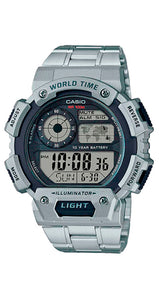 Reloj Casio Collection AE-1400WHD-1AVEF de acero y resina, con crono-alarma, cuenta atrás, hora universal y sumergible
