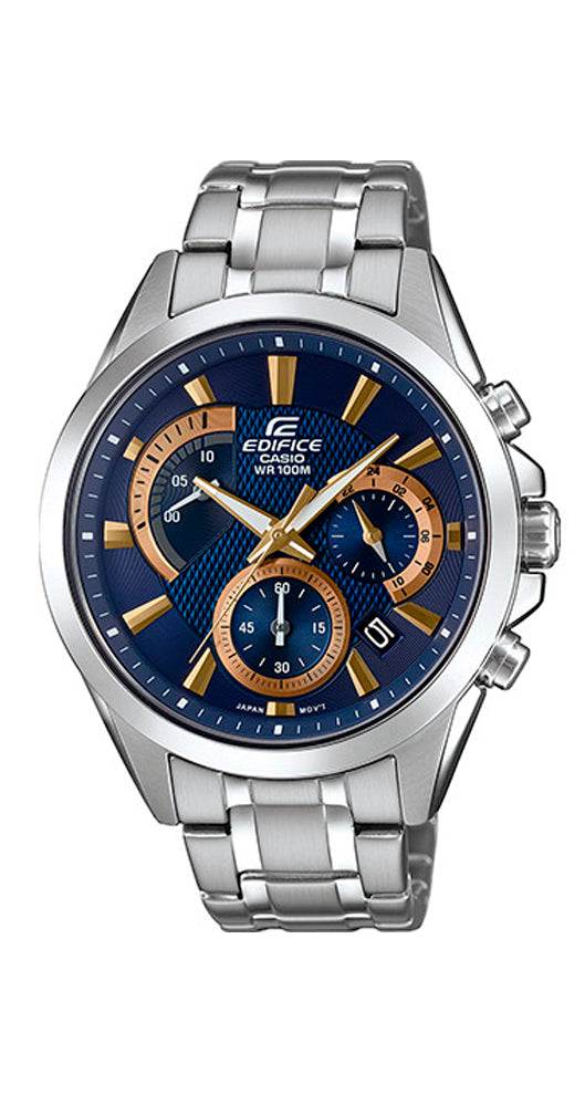 Reloj Casio Edifice EFV-580D-2AVUEF para caballero, de acero inox con crono, calendario y sumergible