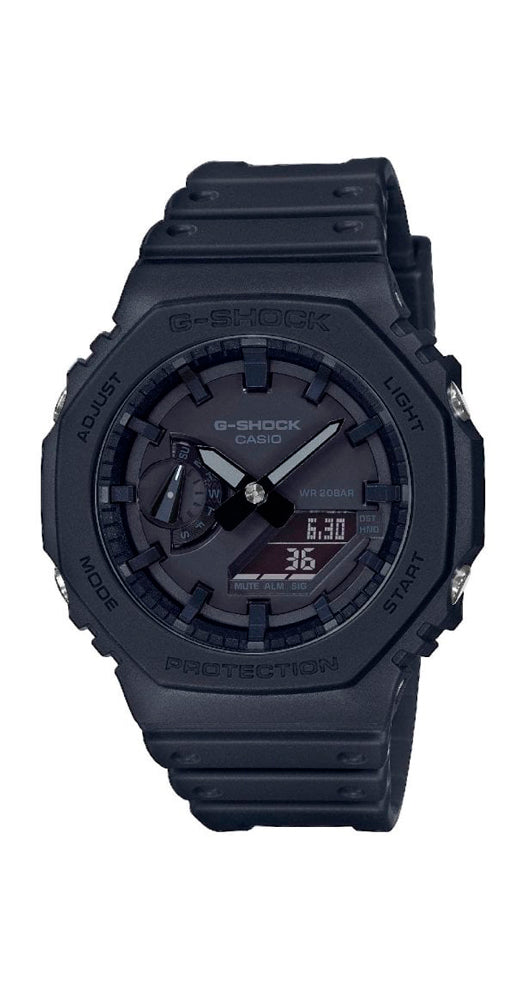 Reloj Casio G-SHOCK GA-2100-1A1ER para hombre, a prueba de golpes, crono-alarma, cuenta atrás, sumergible, con calendario y correa de resina
