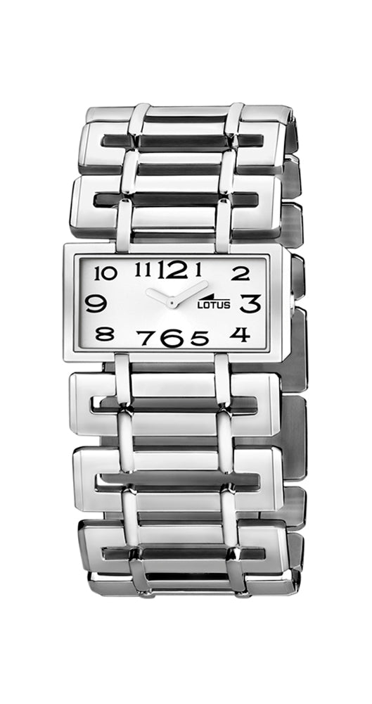 Reloj Lotus L15434/7 para mujer, con brazalete especial que permite lucirlo como pulsera. De acero inox. Garantía de 2 años.