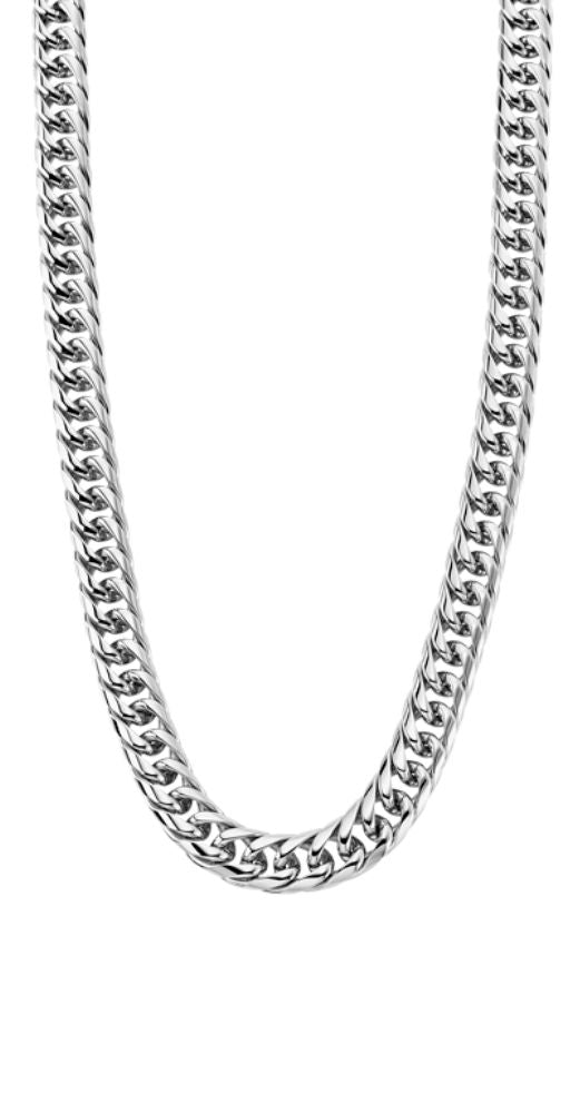Collar Lotus Style LS1937-1/1 para caballero, de acero inoxidable. Eslabón tipo barbado de 8,5 mm. y largo de 50 cm. Cierre de mosquetón.