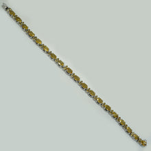 Pulsera de plata y cuarzos citrinos