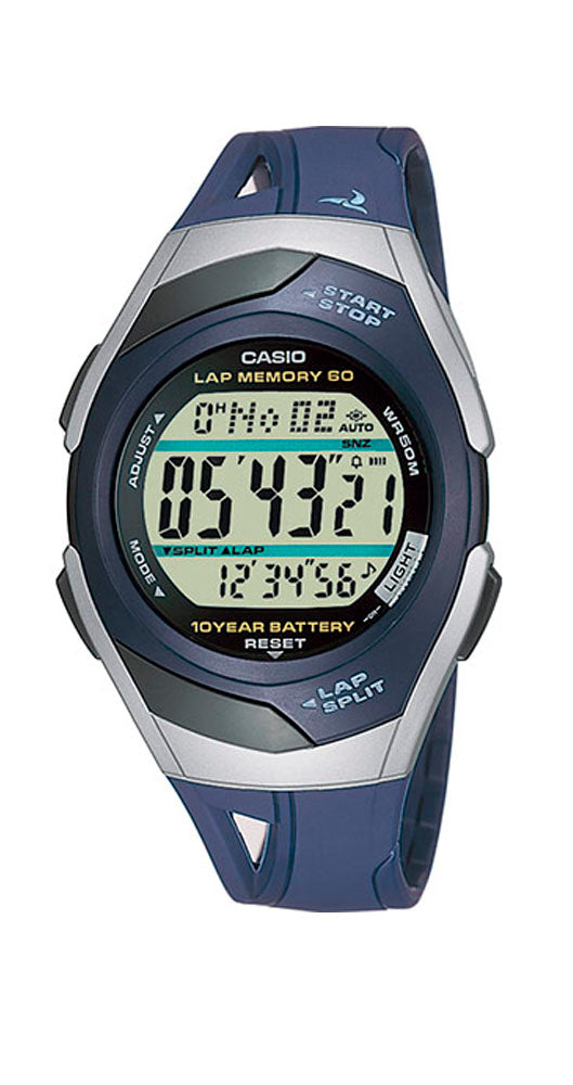 Reloj Casio Sport STL-300C-2VER, contador de pasos, con memoria de vueltas, crono, alarma, temporizador, hora mundial y sumergible.