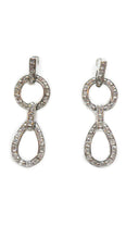 Pendientes oro blanco 18k con circonitas calados